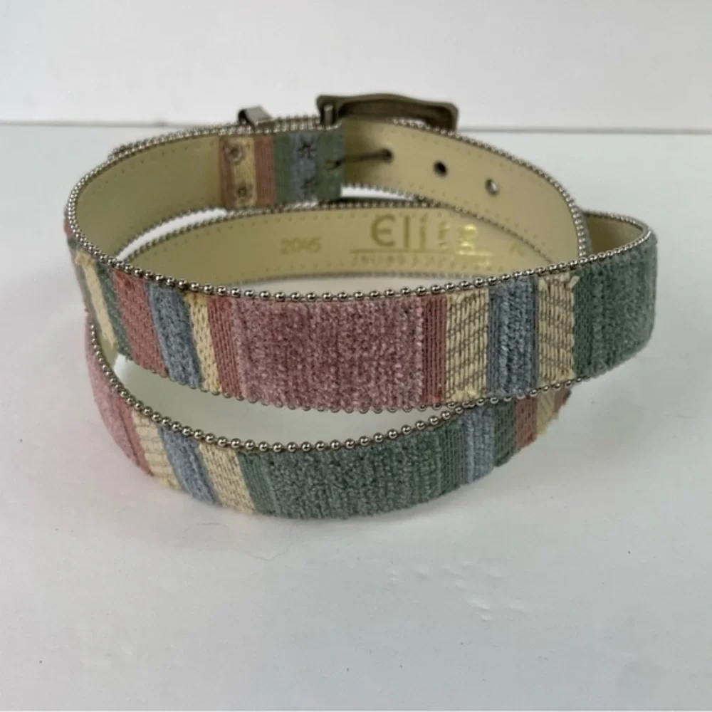 Vintage 80s Multicolored Tapestry Belt‎